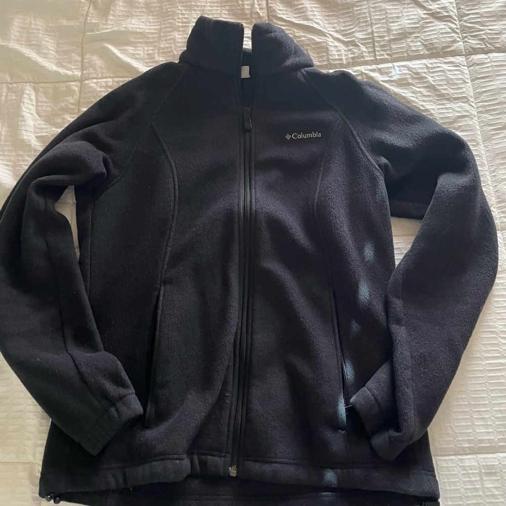 Fleece Black Columbia Zip-up Jacket